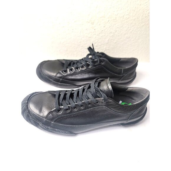 Japan Spingle Move Black Leather Lace Up Sneakers Men's Size S US 7-7.5 - Picture 4 of 12